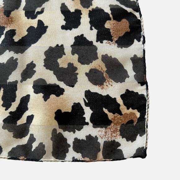 Leopard Print Scarf Wrap Brown Black Soft Trendy Chic Fashion Rectangle 13x57 - Picture 9 of 12